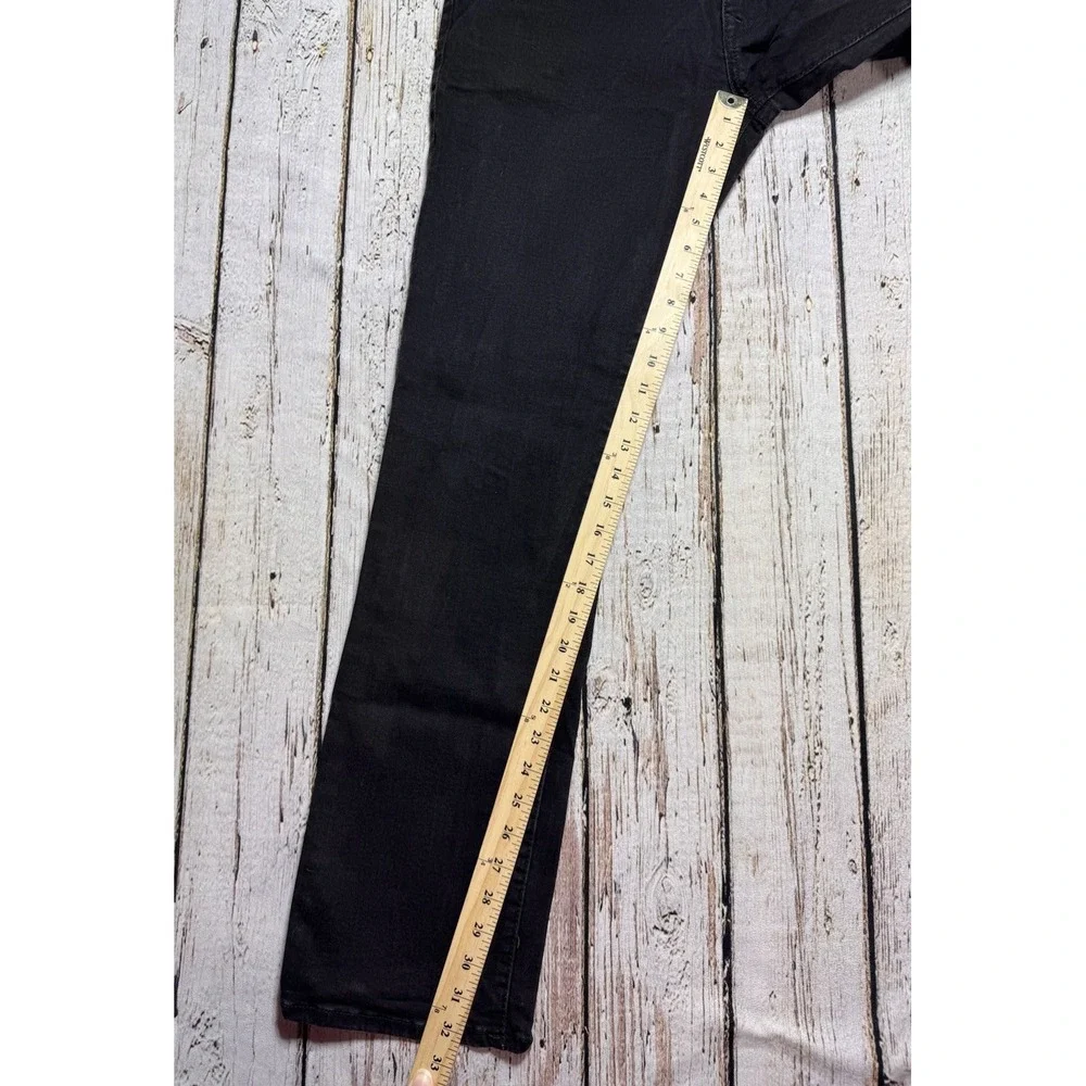 True Religion Ricky‎ Relaxed Straight Black Button Flap Pocket Jeans 36x32
